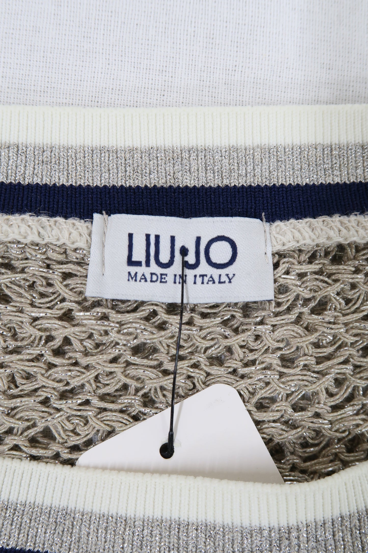 Pull en maille crème argenté ouvert au dos - Liu Jo - M