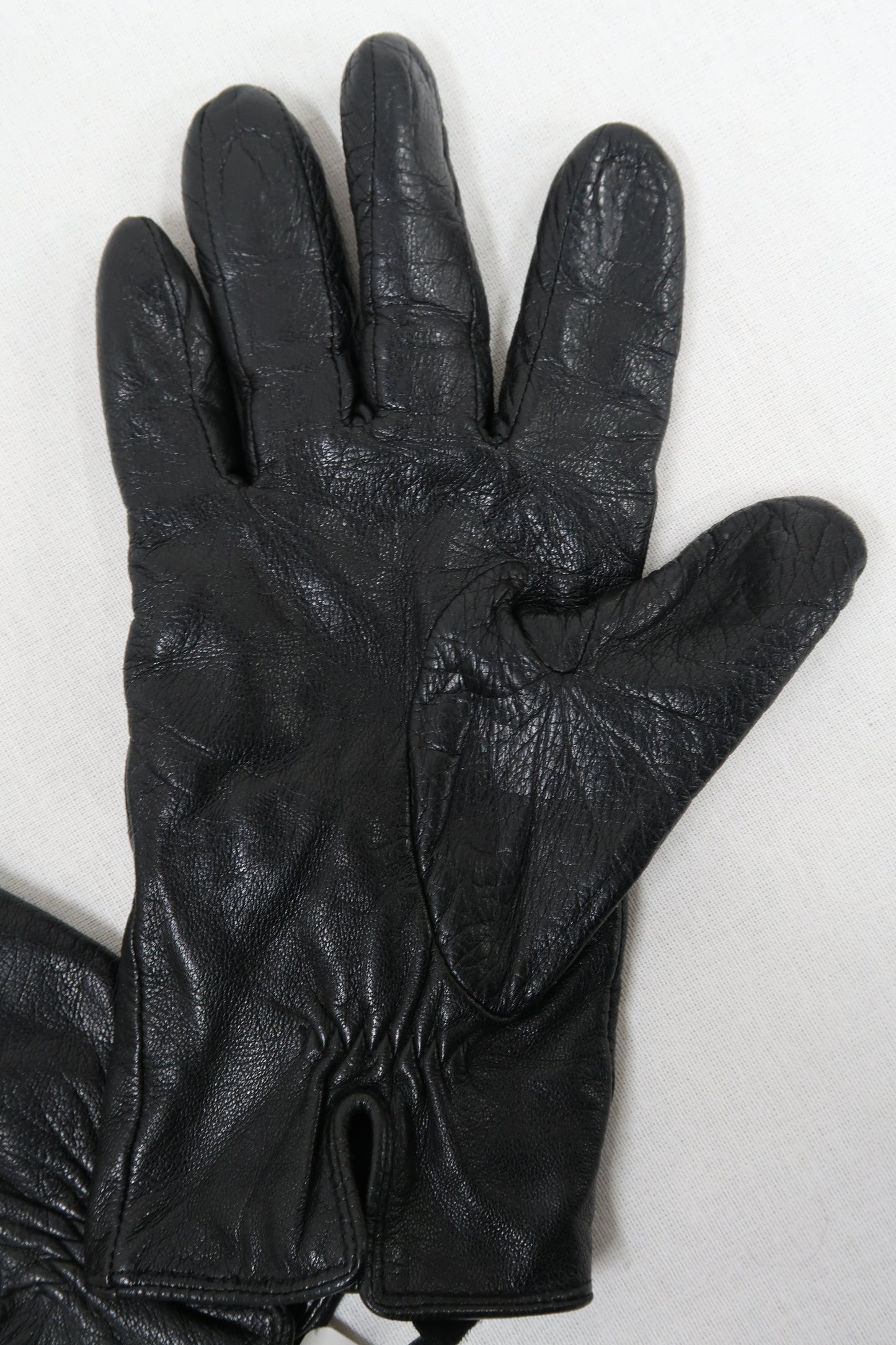 Gants noirs en cuir - S