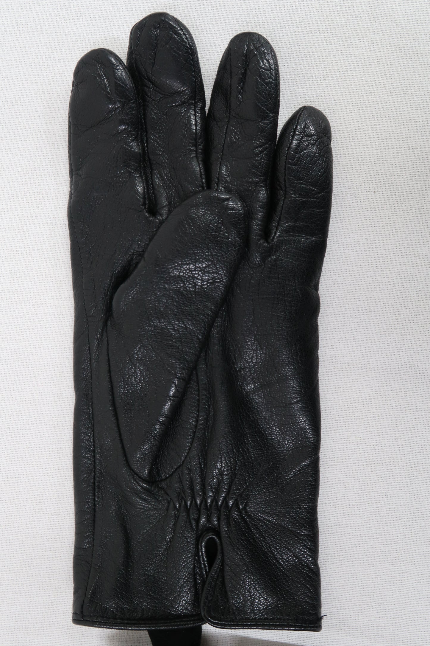 Gants noirs en cuir - S