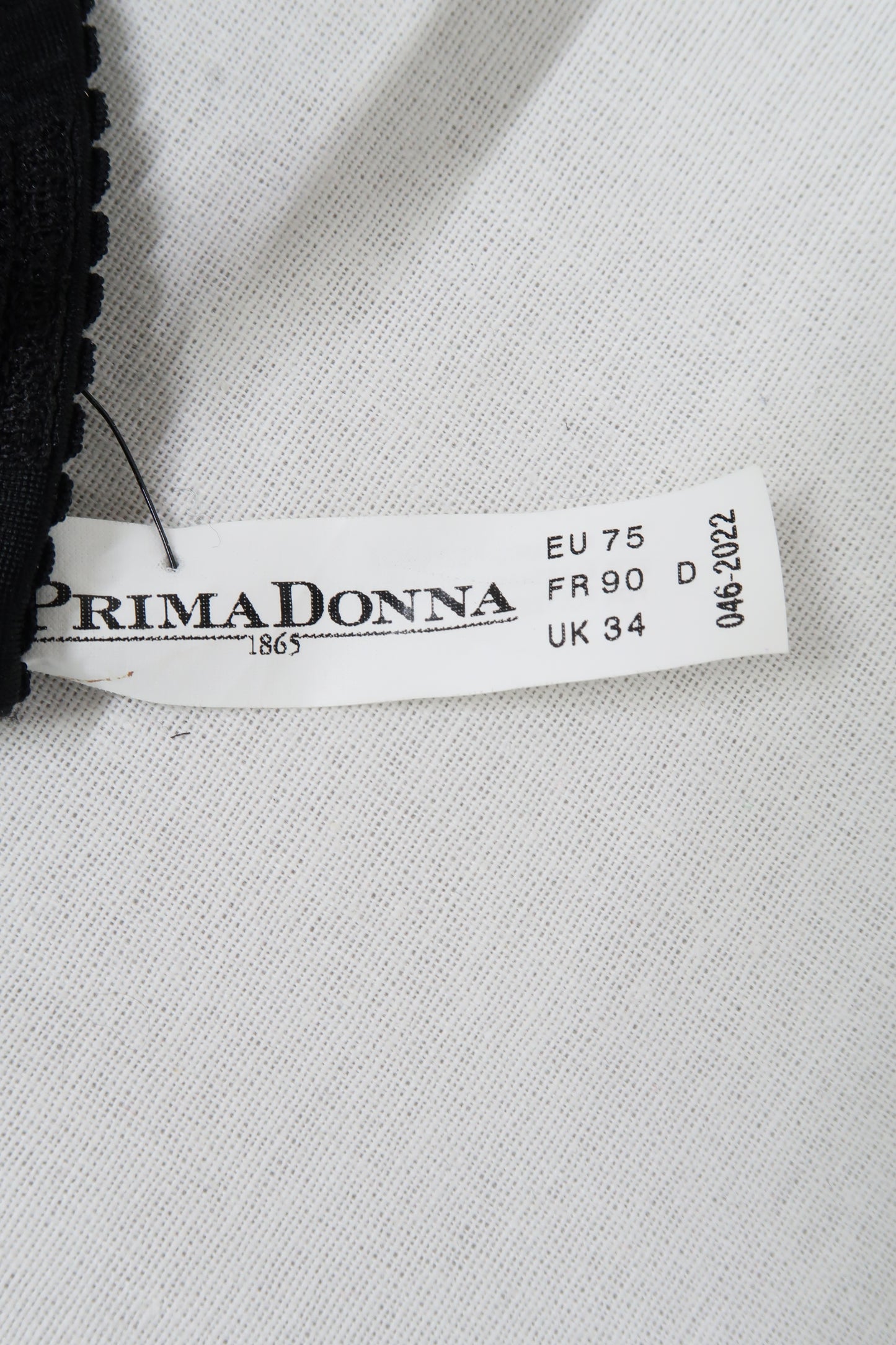 Body noir en satin et en dentelle - Prima Donna - 75D