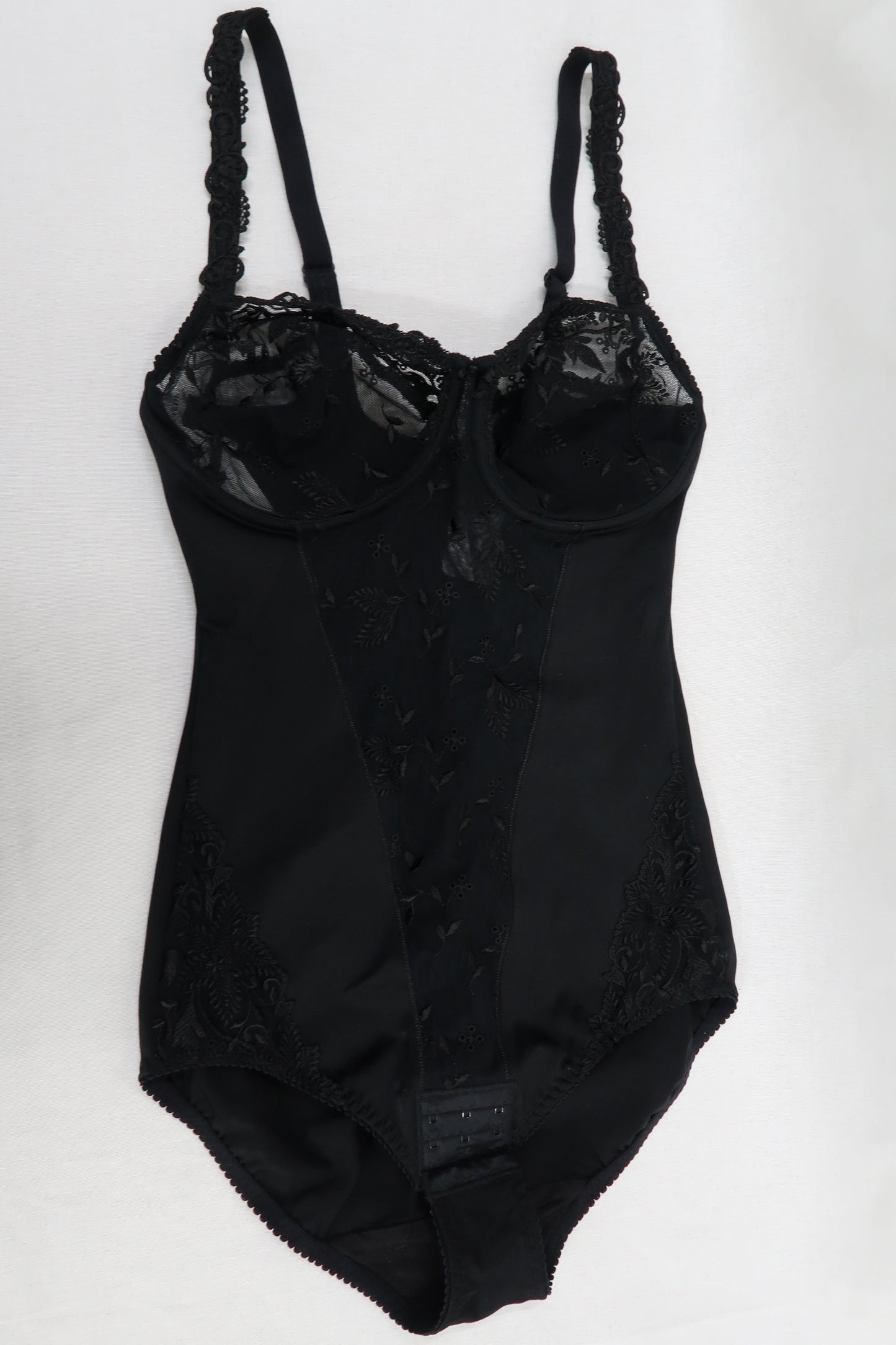 Body noir en satin et en dentelle - Prima Donna - 75D