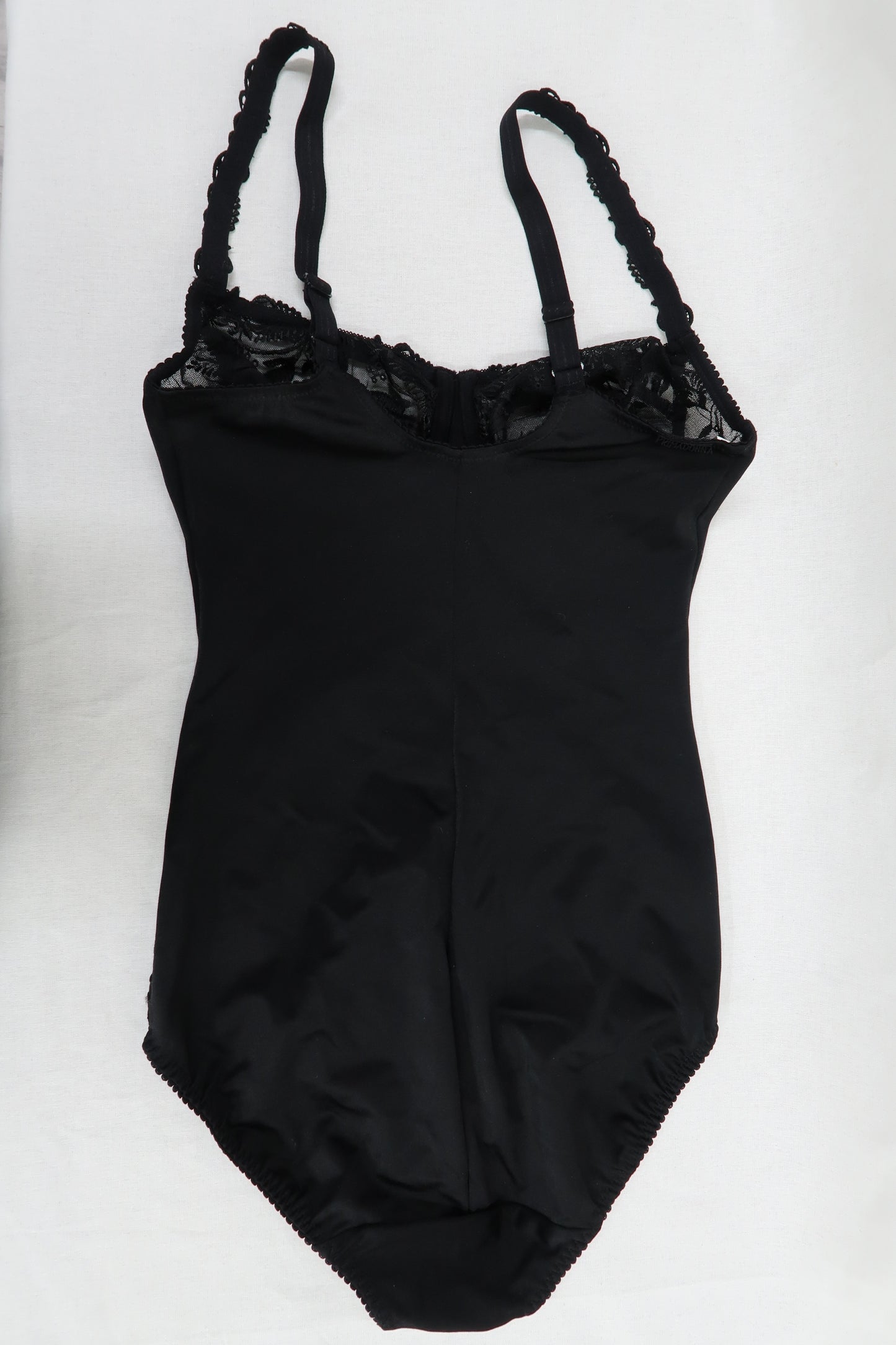 Body noir en satin et en dentelle - Prima Donna - 75D