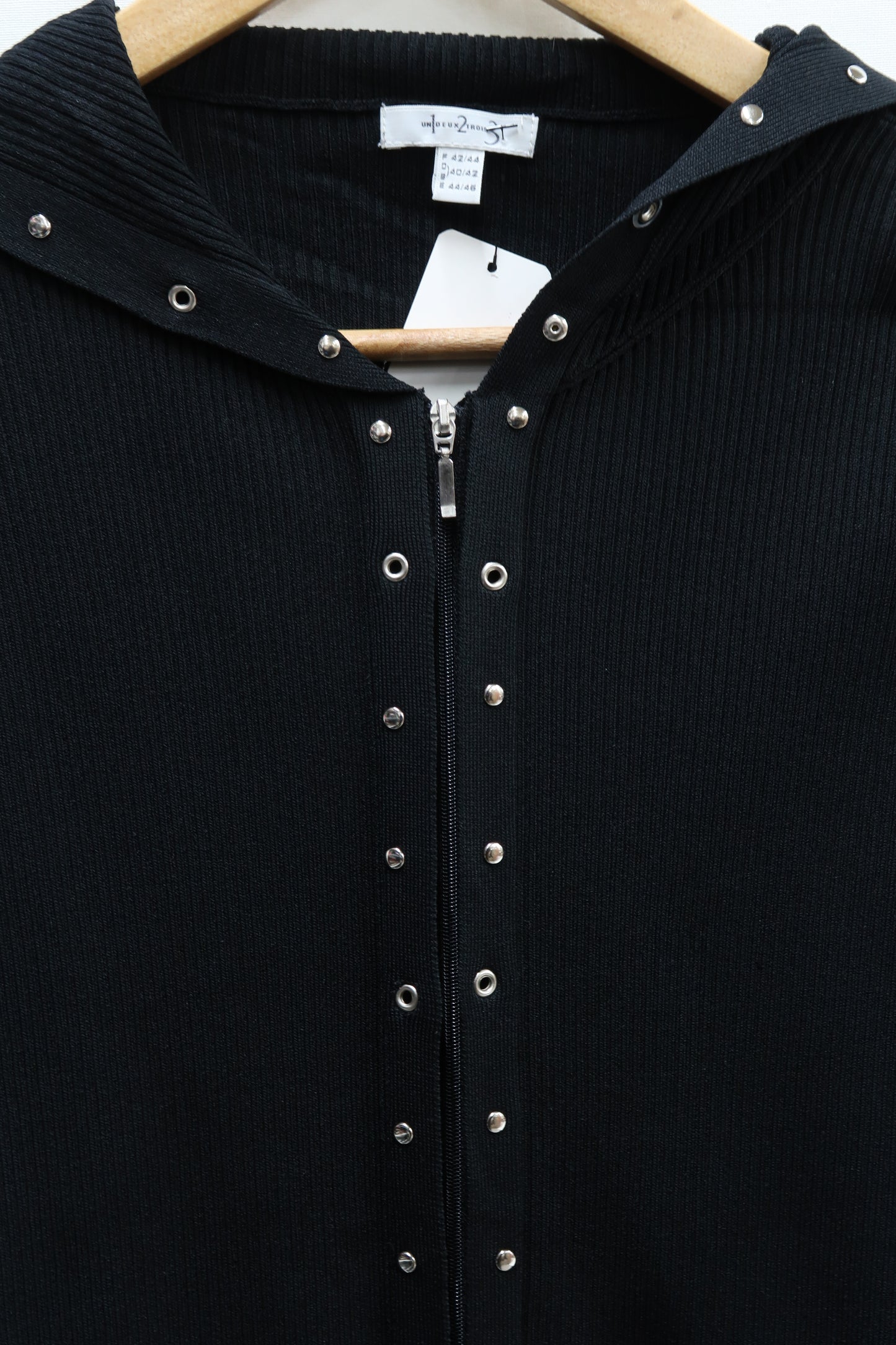 Gilet strié noir - Un Deux Trois - M/L