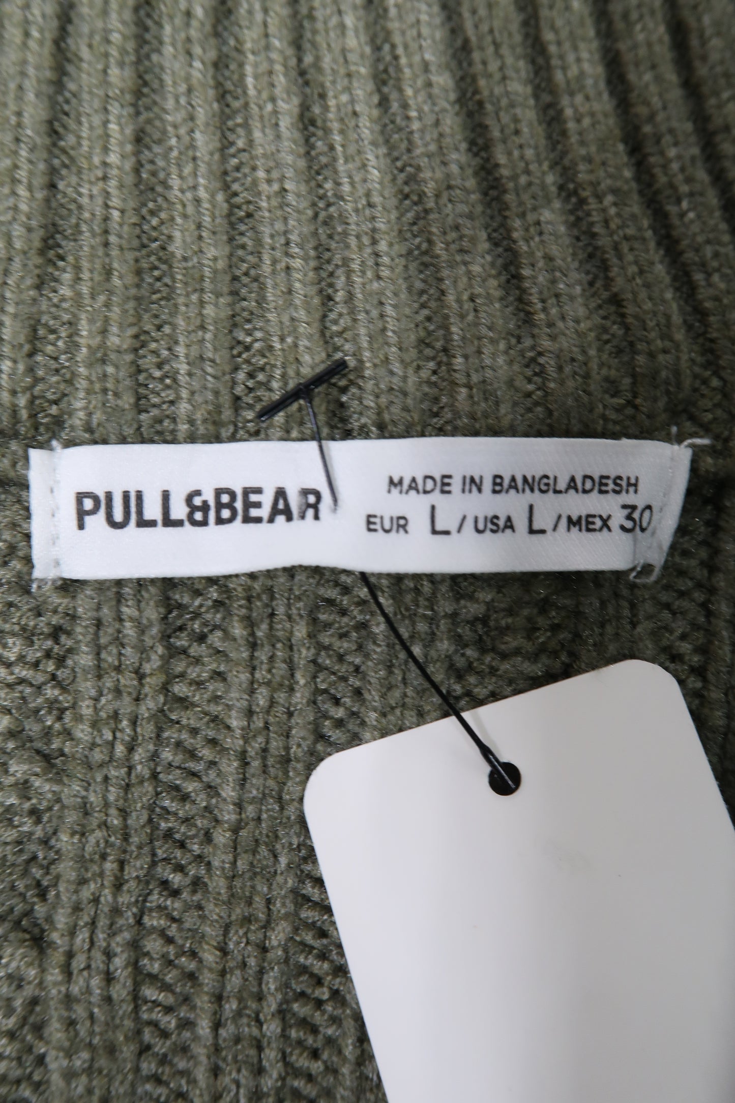 Haut en laine khaki sans manches - Pull & Bear - L