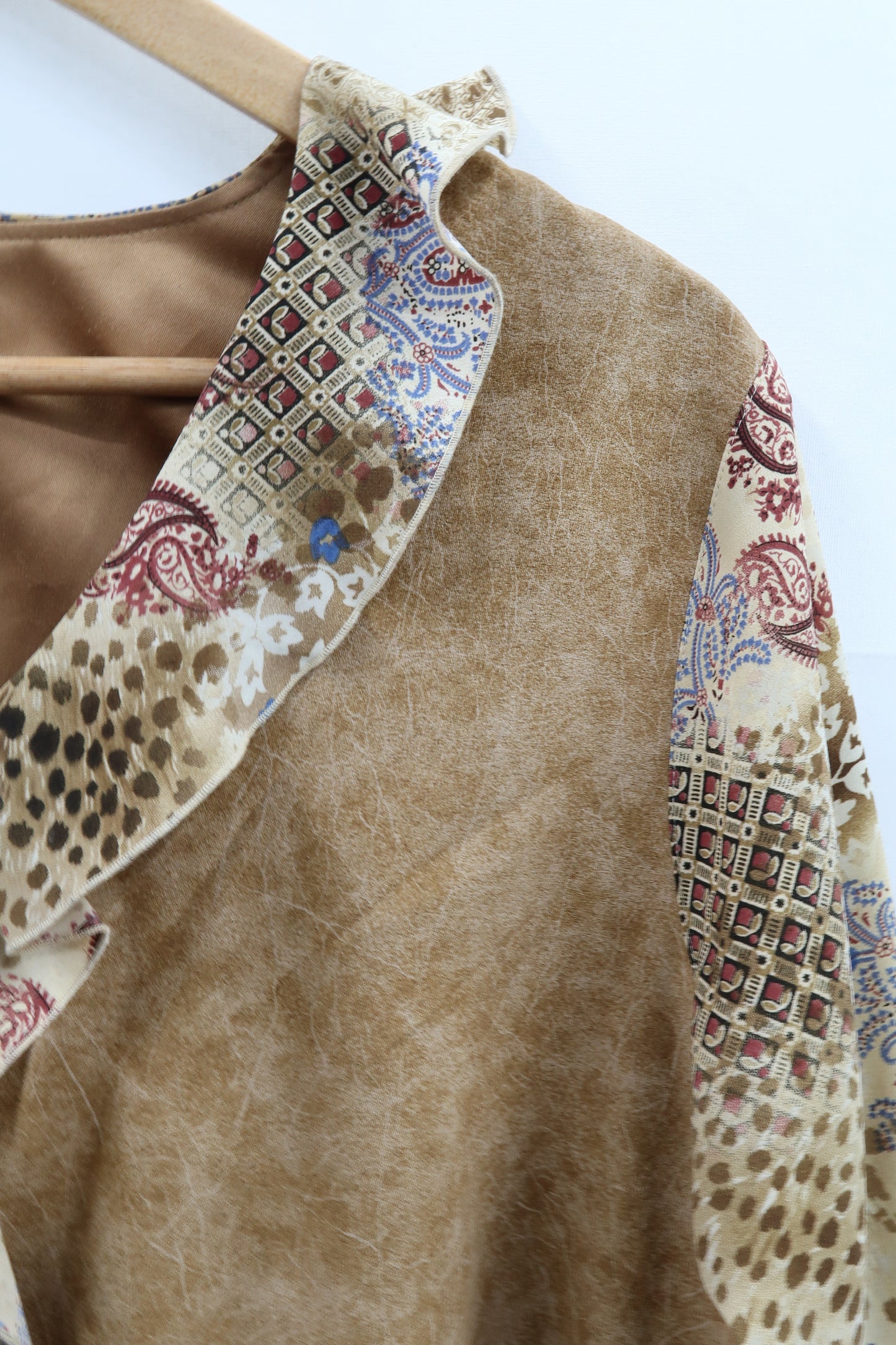 Chemisier camel en daim à motifs - C&A - M