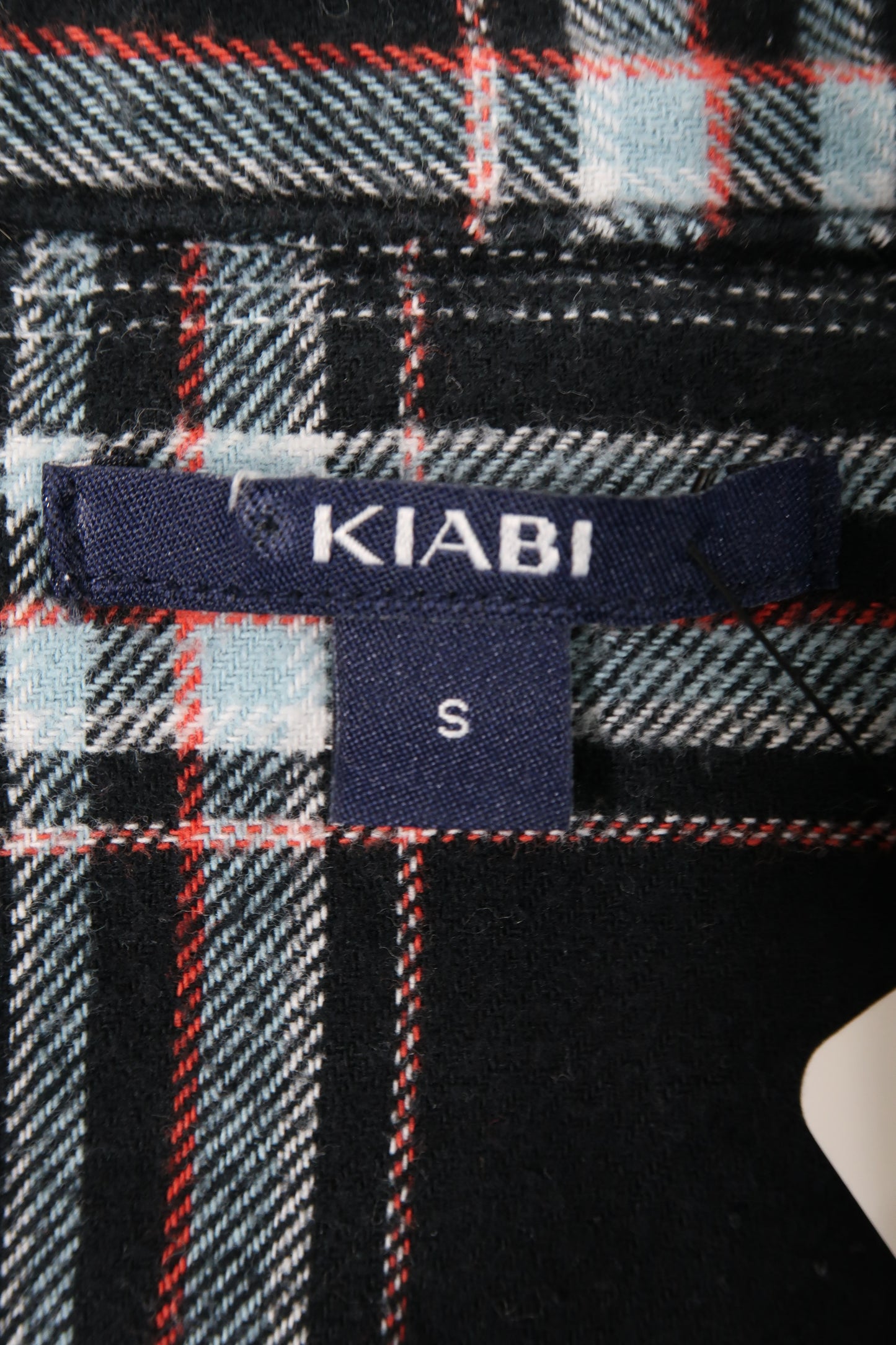 Chemise noire quadrillée à manches longues - Kiabi - S