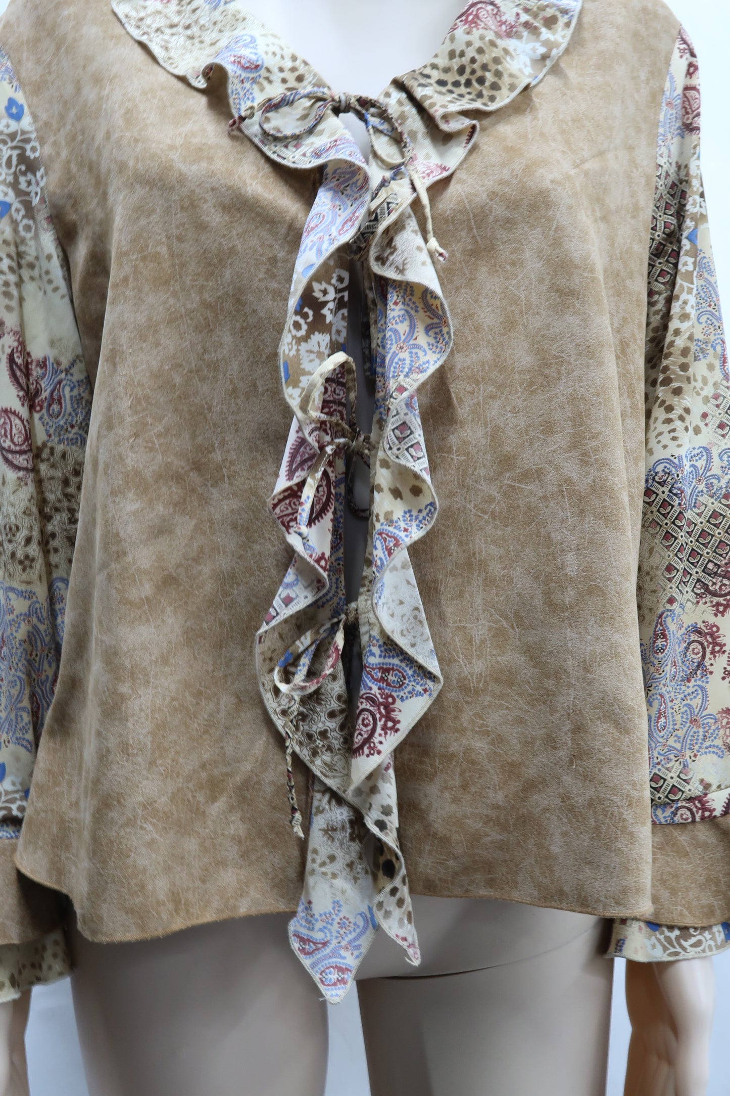 Chemisier camel en daim à motifs - C&A - M