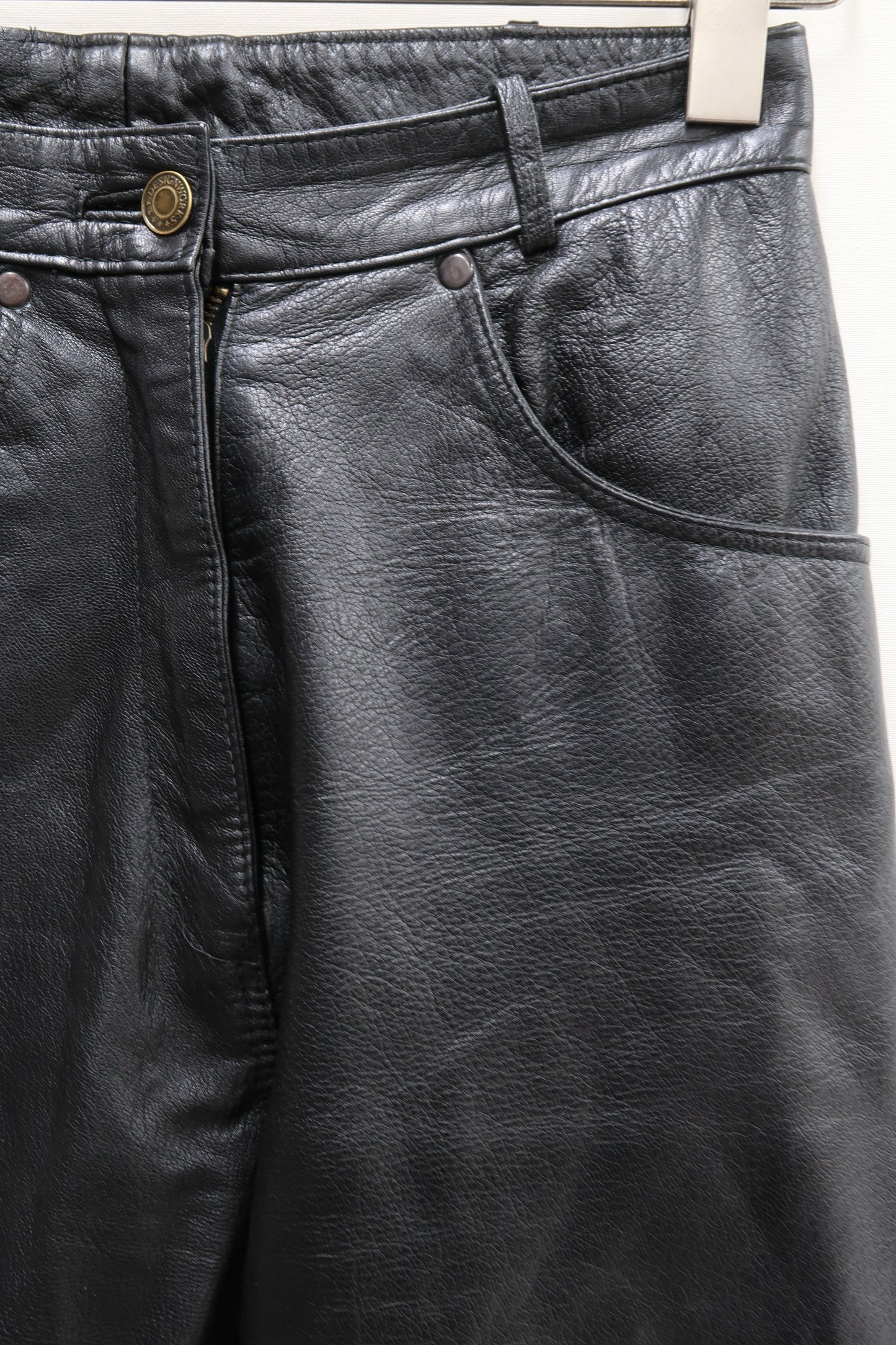 Jeans en cuir noir - Classic woman - S