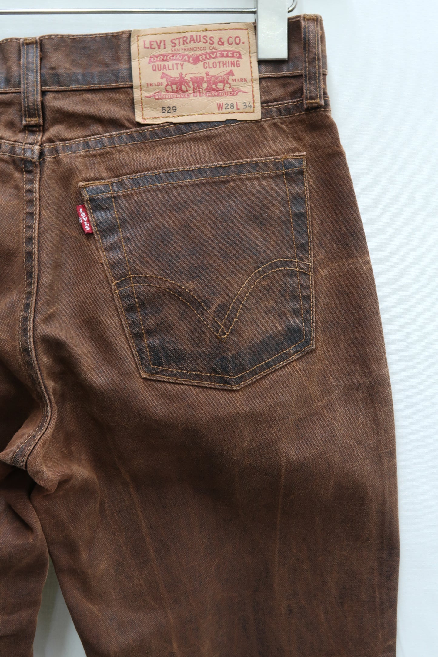 Pantalon vintage marron délavé - Levi's - W28 L34