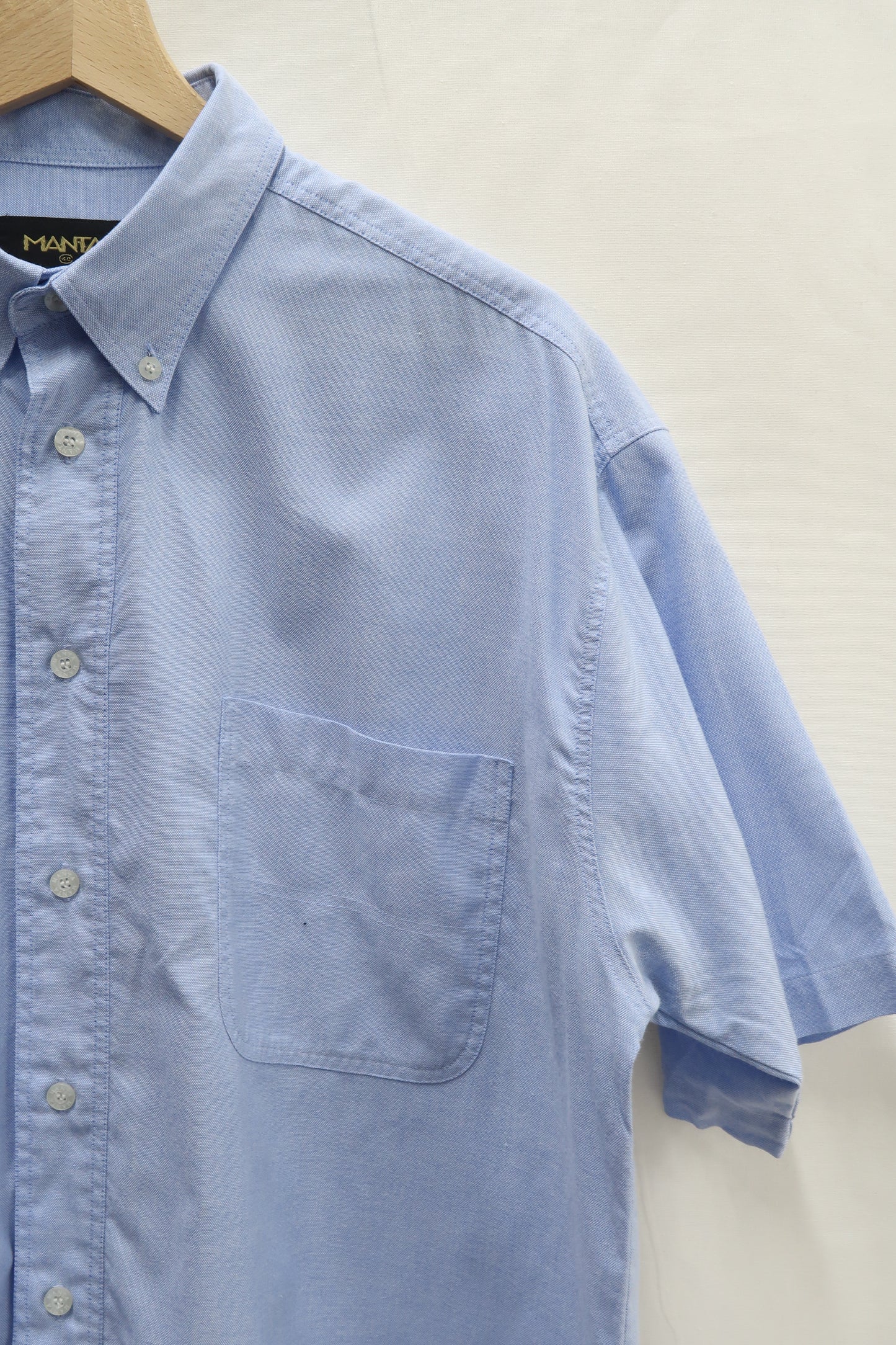 Chemise à manches courtes bleu ciel - Manta - L