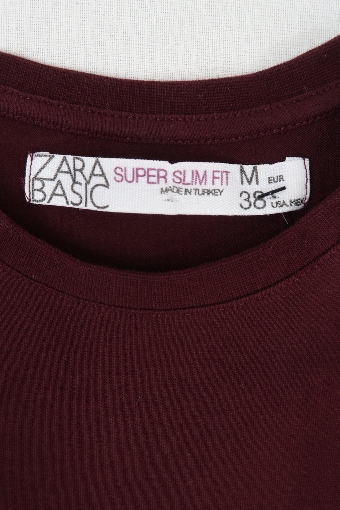 T-shirt bordeaux - Zara - M