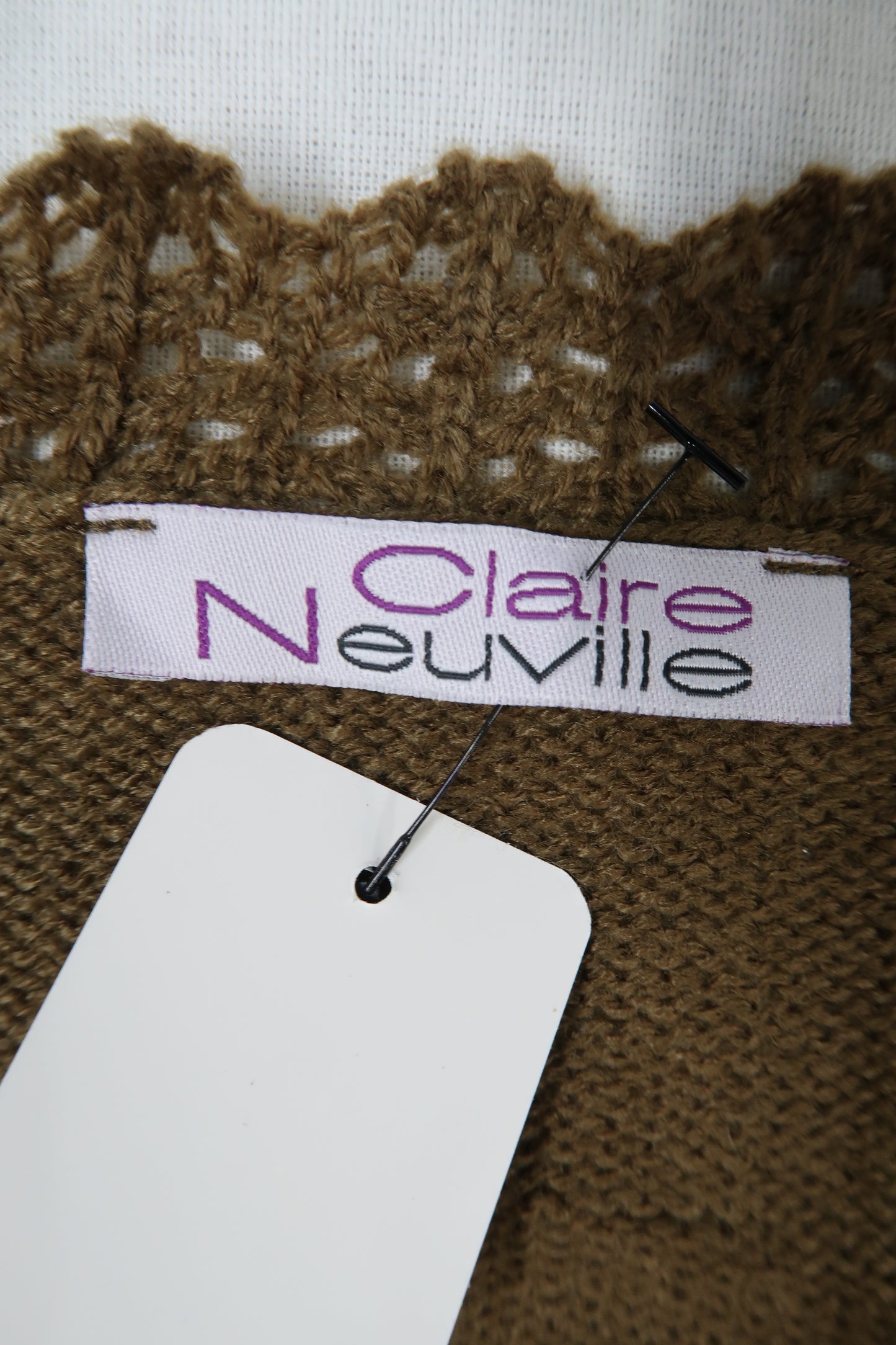 Gilet en laine à bordures en crochet - Claire Neuville - S