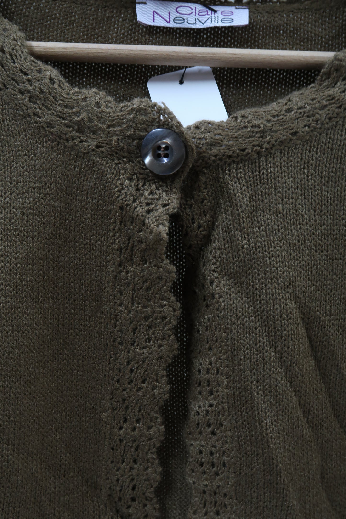 Gilet en laine à bordures en crochet - Claire Neuville - S