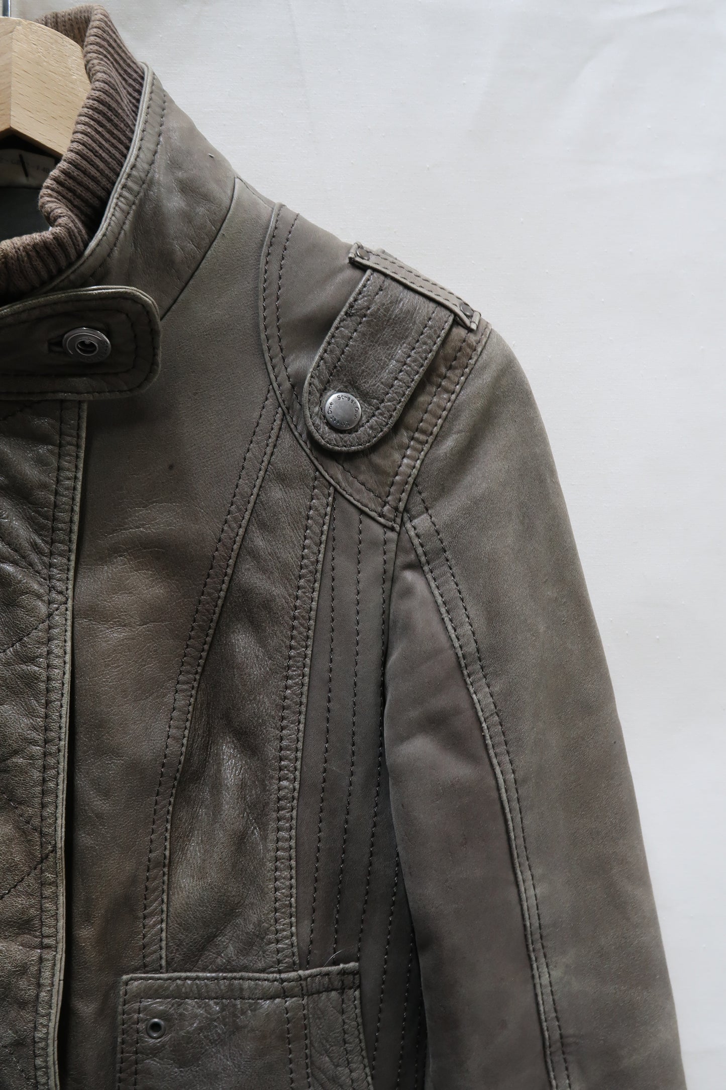 Blouson en cuir gris - Street One - M