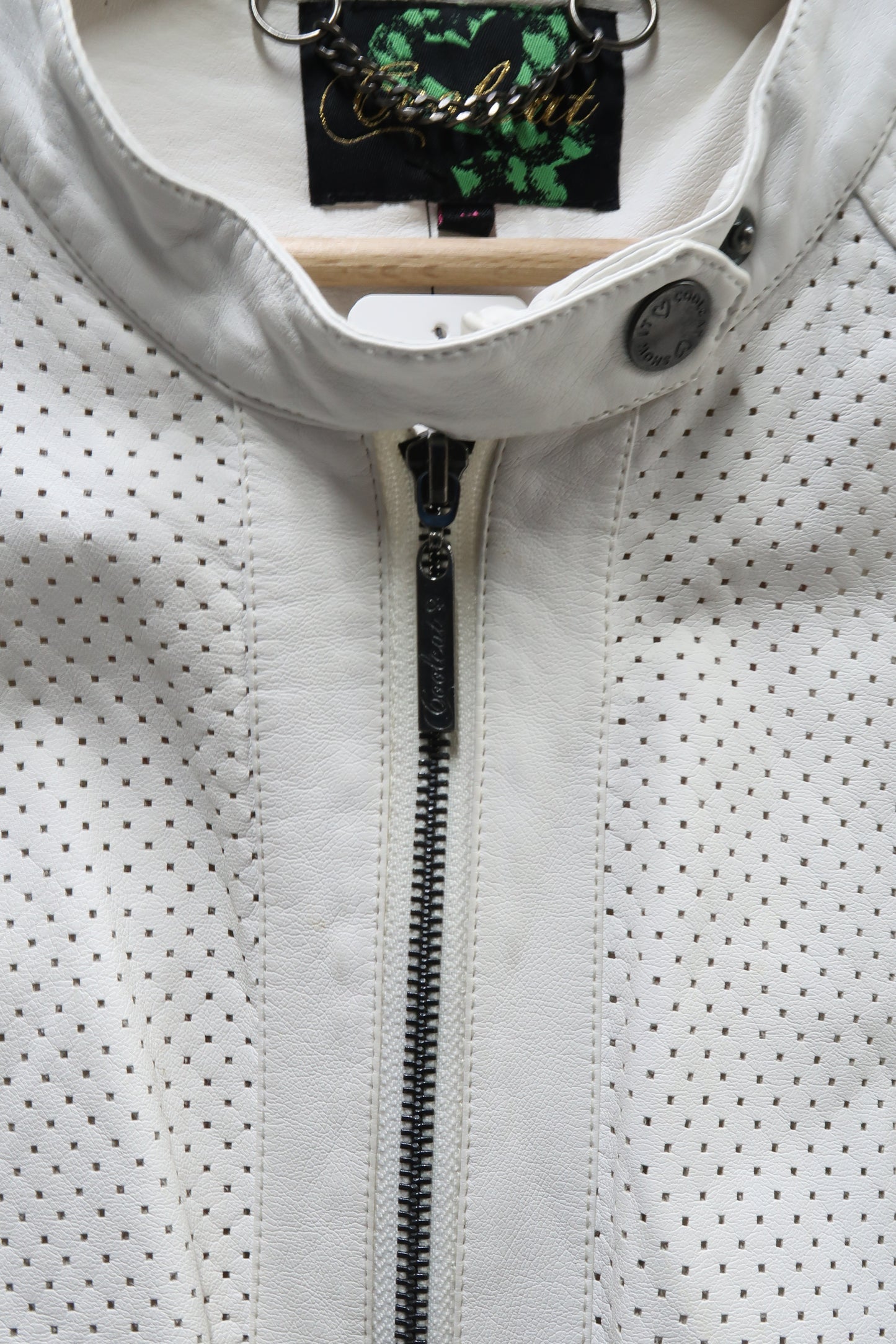 Veste blanche en simili cuir - Cooleat - M