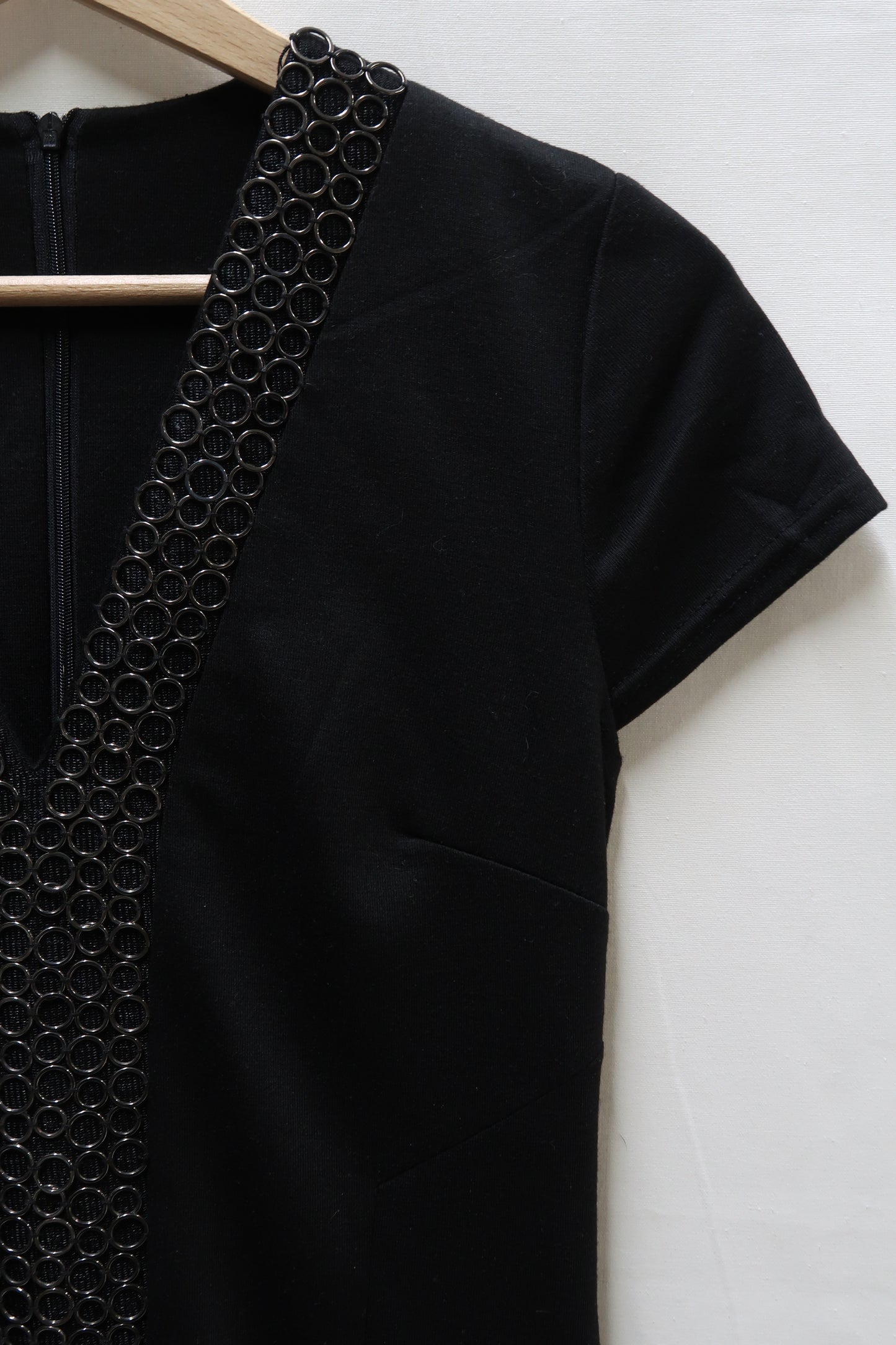 Robe noire à petits anneaux argentés - Nana baila - S