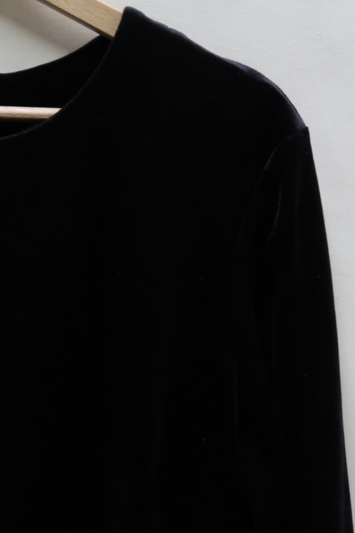 Robe longue en velour noir - L