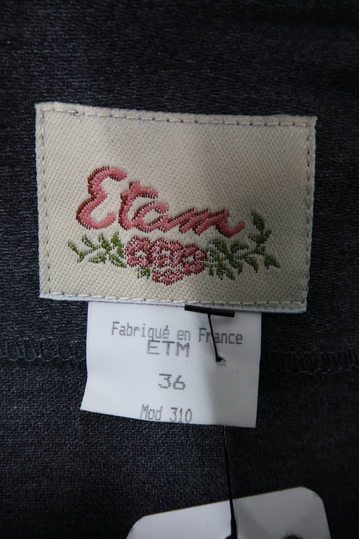 Jupe longue grise foncée avec une ceinture - Etam - S