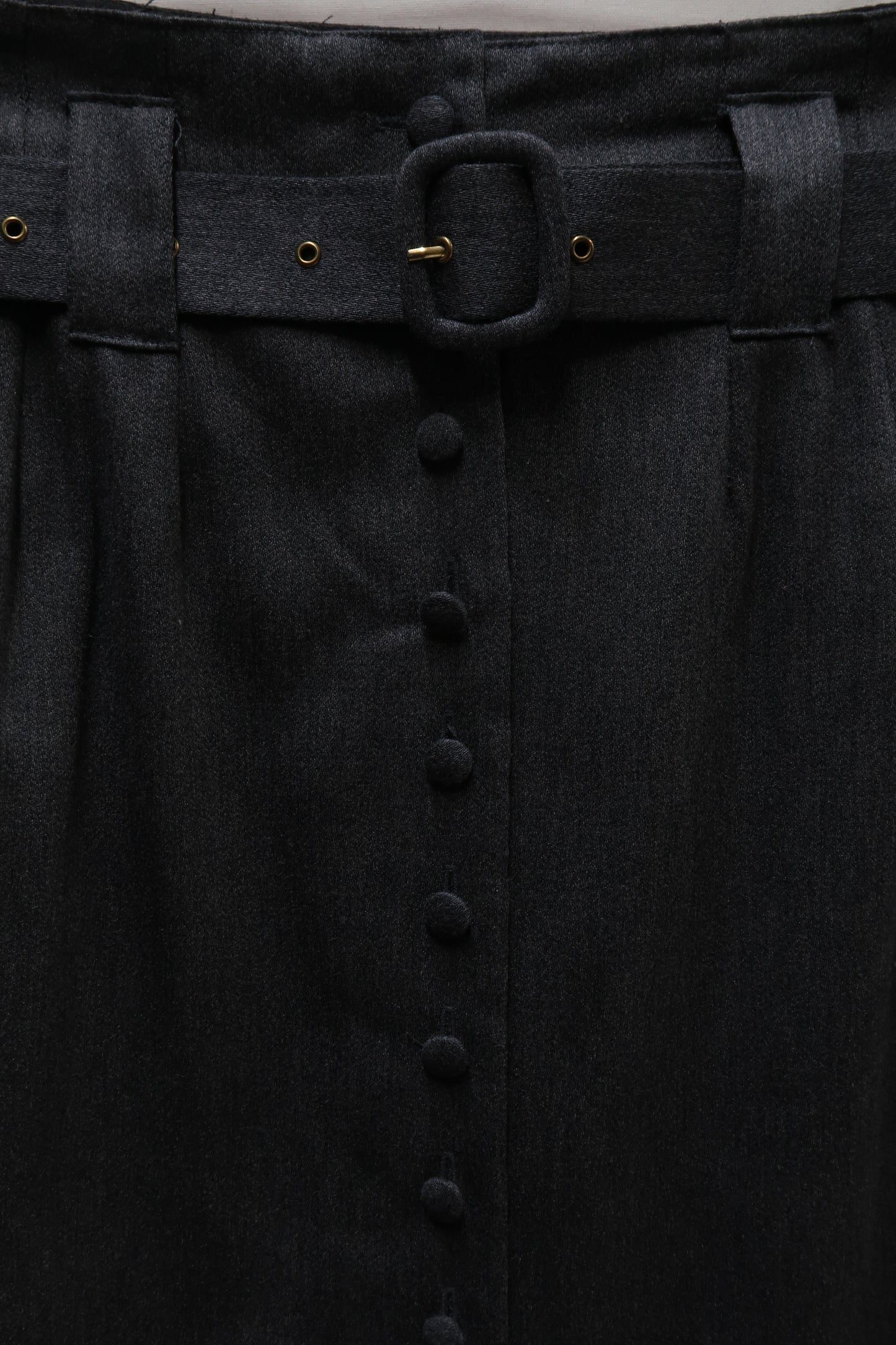 Jupe longue grise foncée avec une ceinture - Etam - S