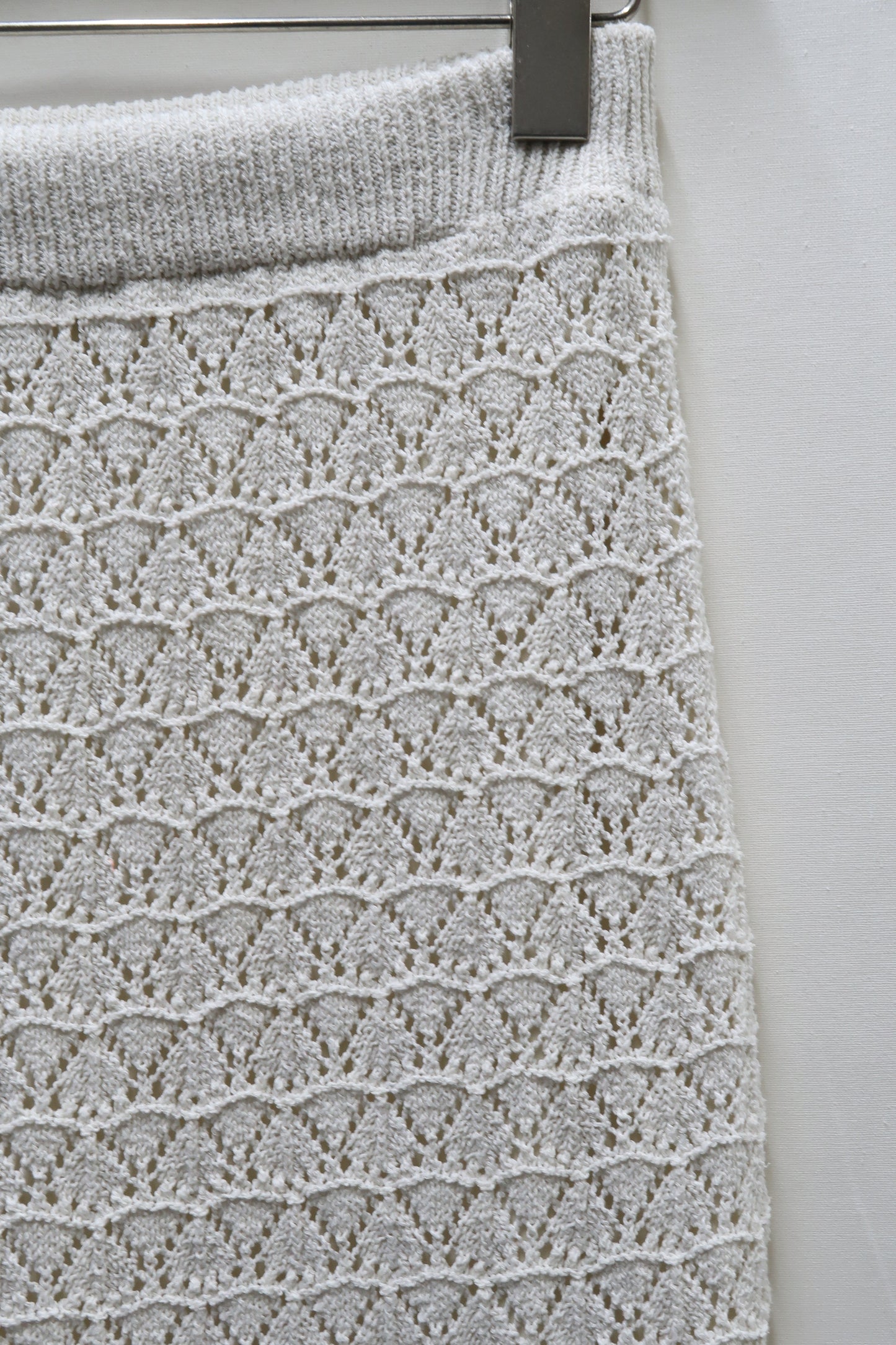 Jupe longue en crochet blanc cassé - Promod - XS