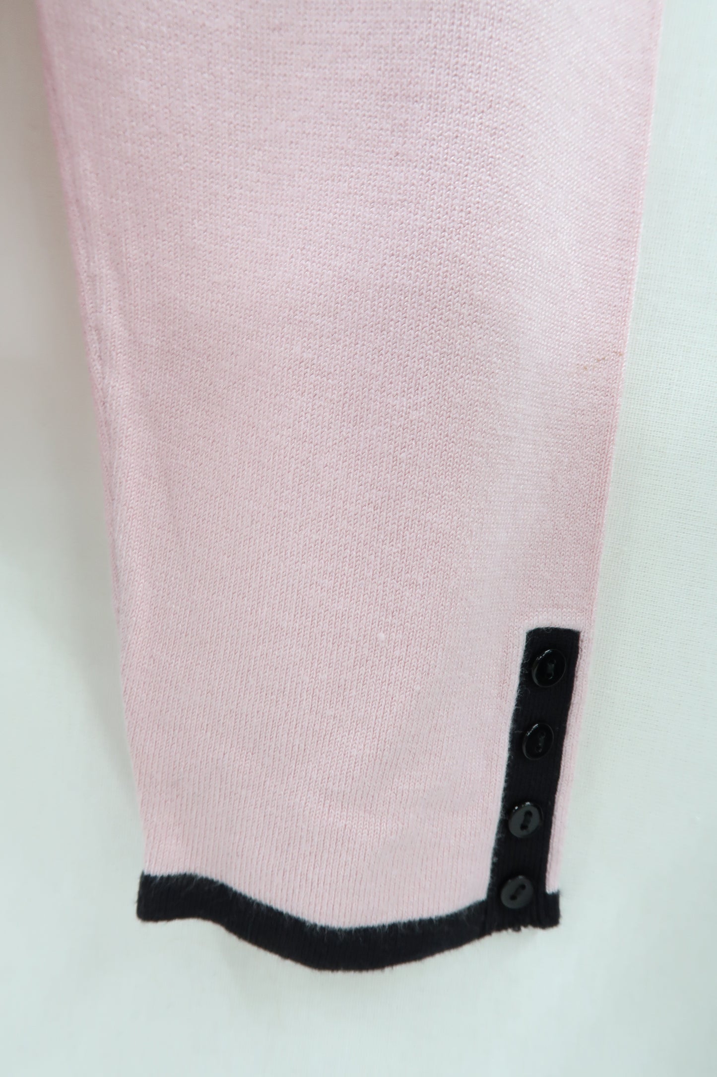 Pull rose à bordures noires - Antonelle - M