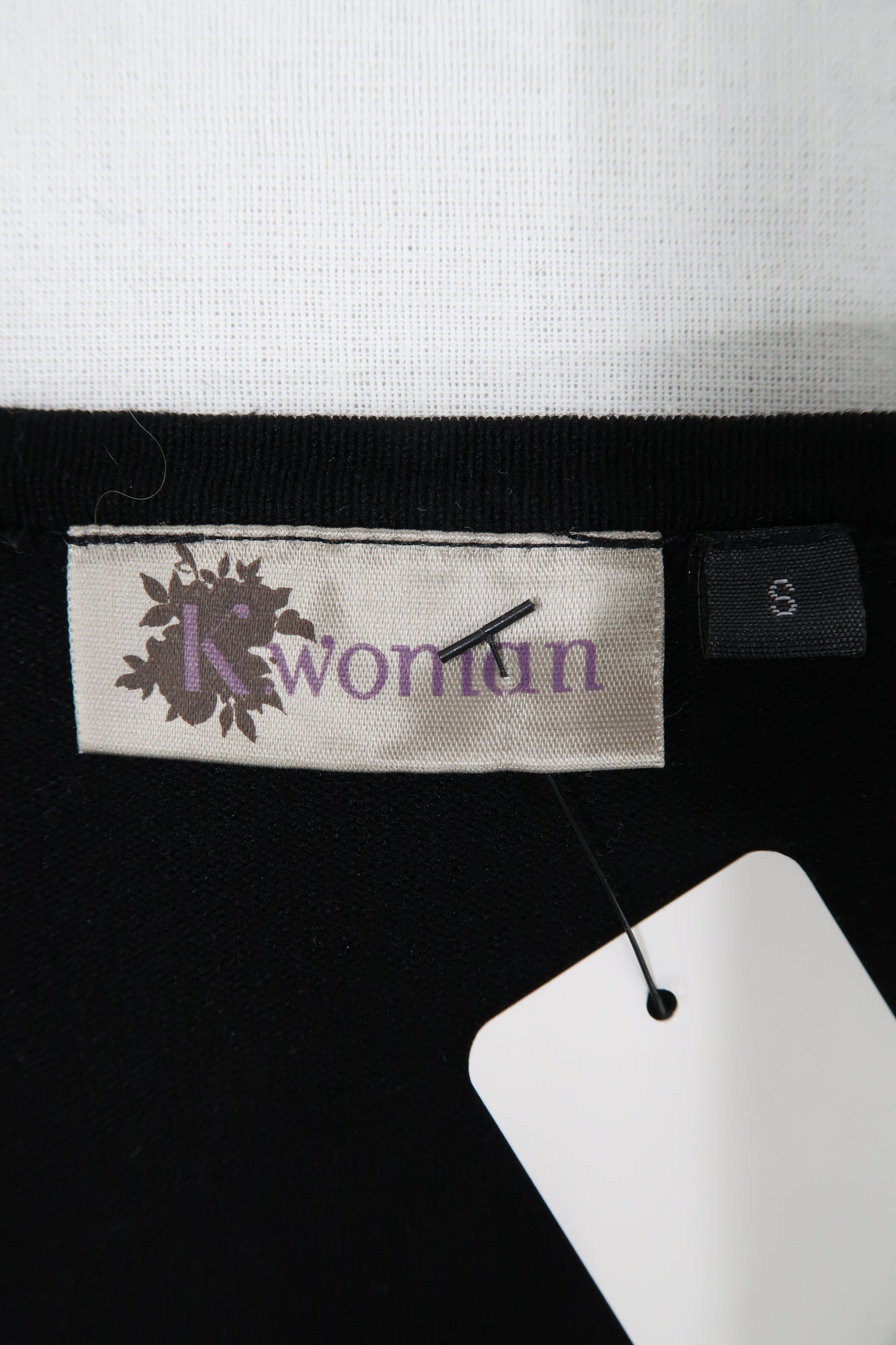 Pull noir col en V - Kwoman - S