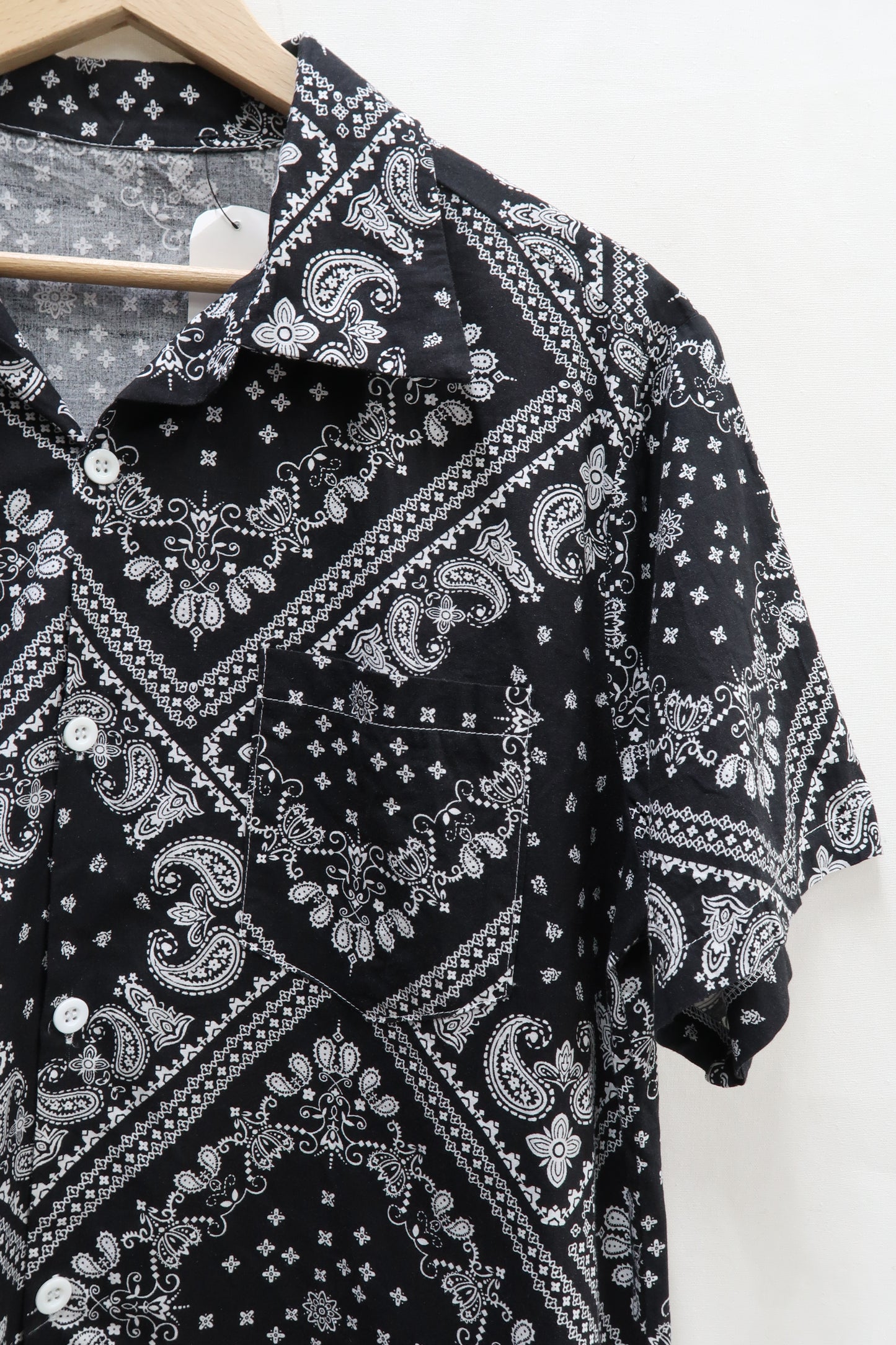 Chemise à manches courtes à motifs - Shein - M