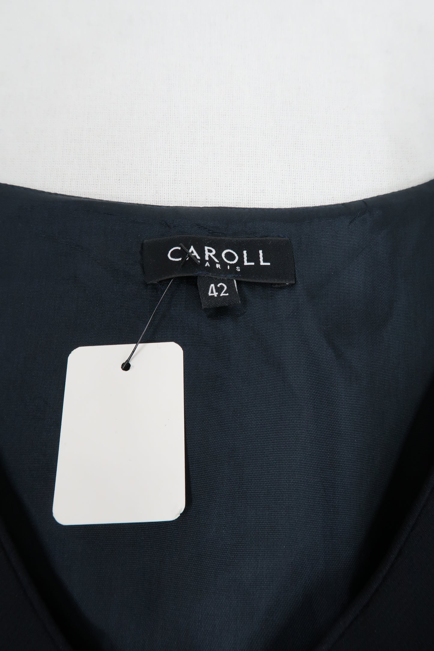 Robe bleu nuit à manches courtes - Caroll - L