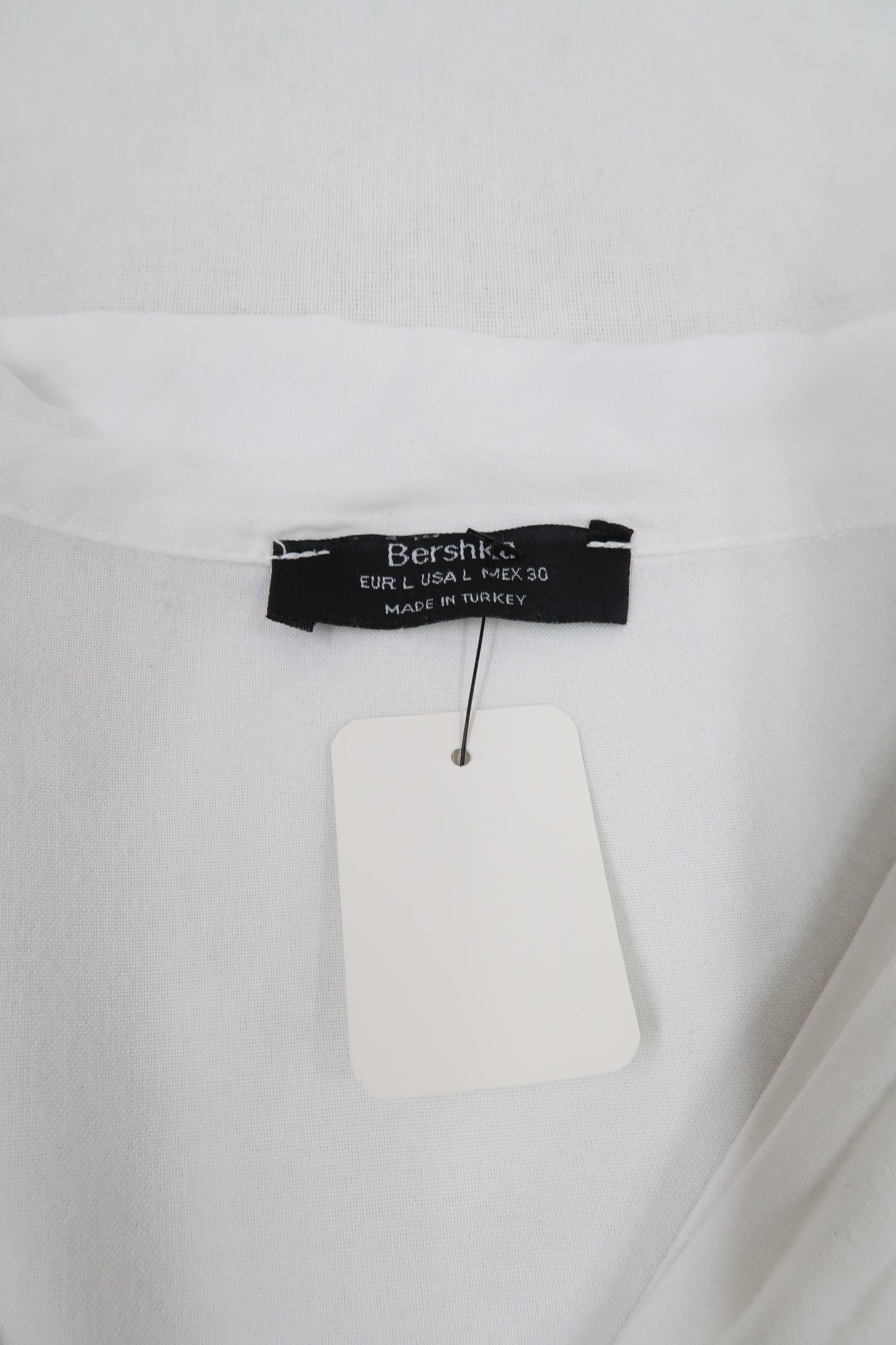 Chemisier blanc avec un noeud - Bershka - L