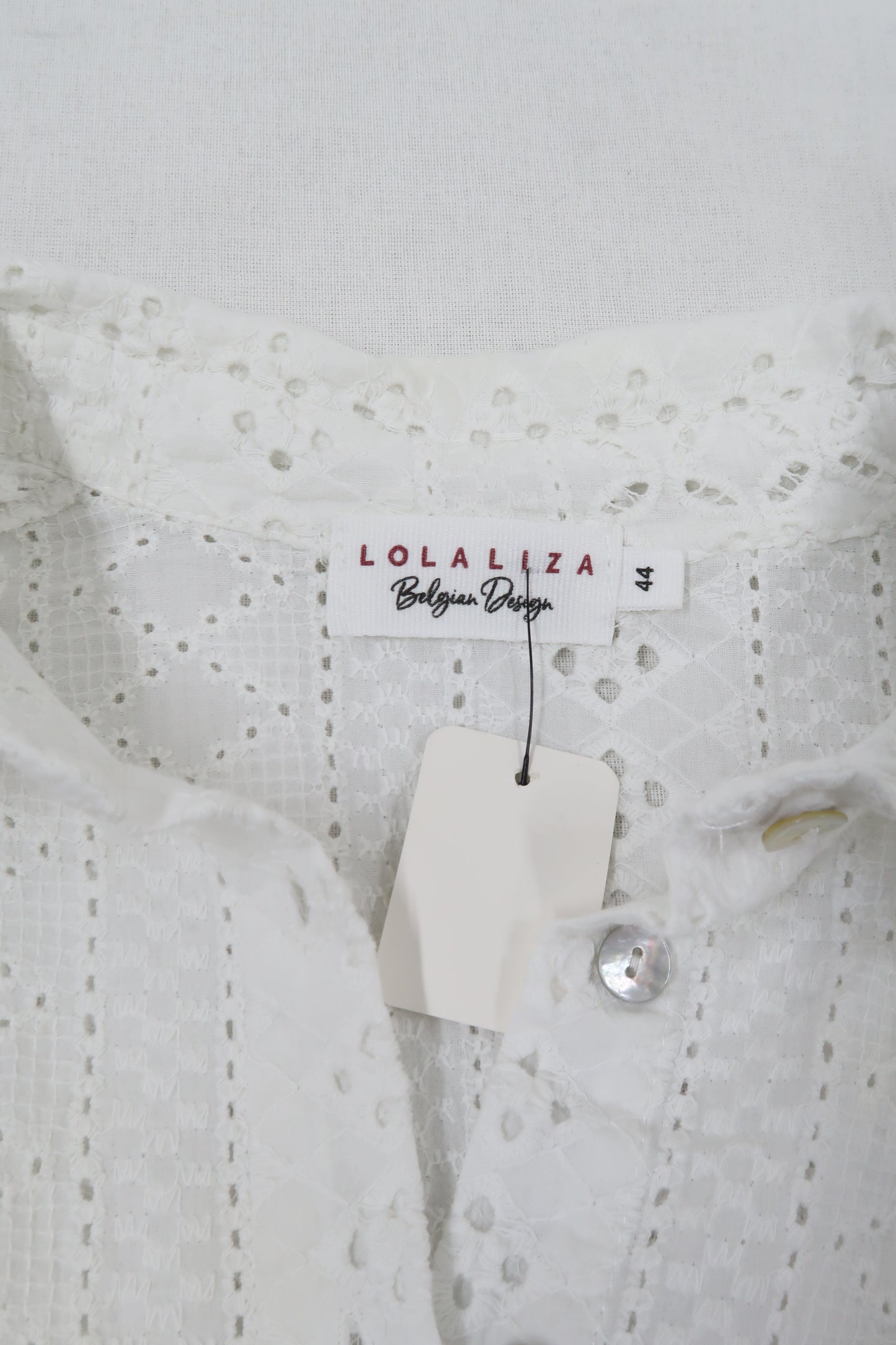 Chemise texturée blanc à motifs - Lola Liza - M