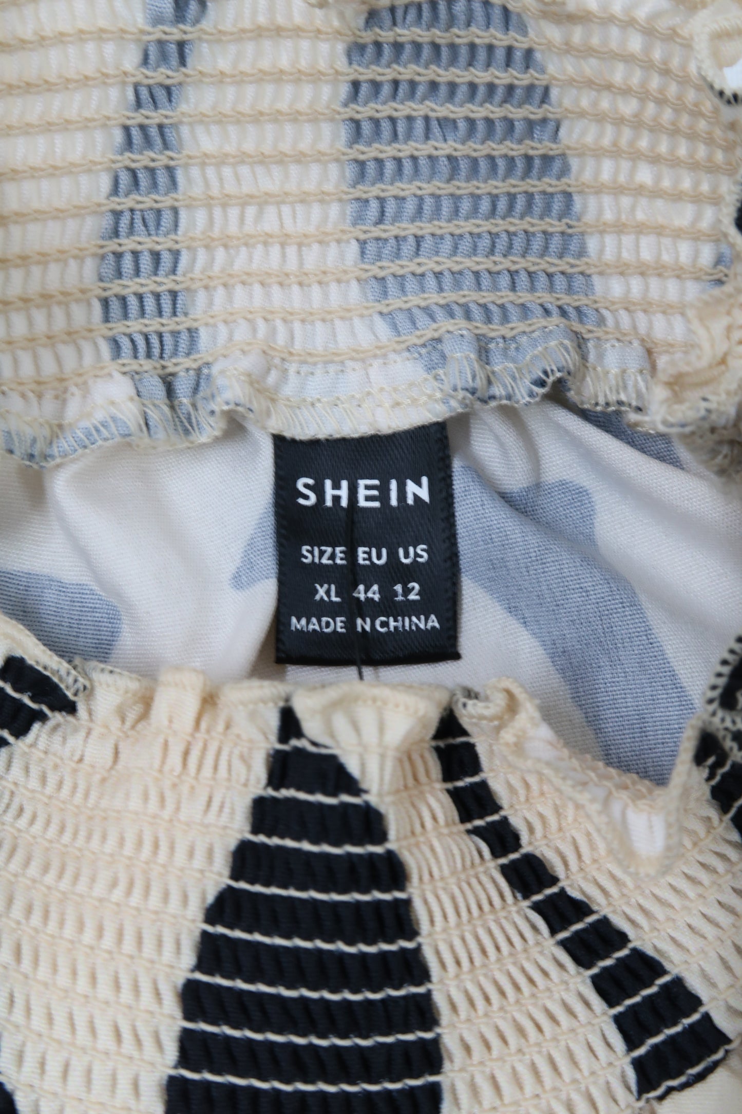 Haut sans manches beige et noir - Shein - XL