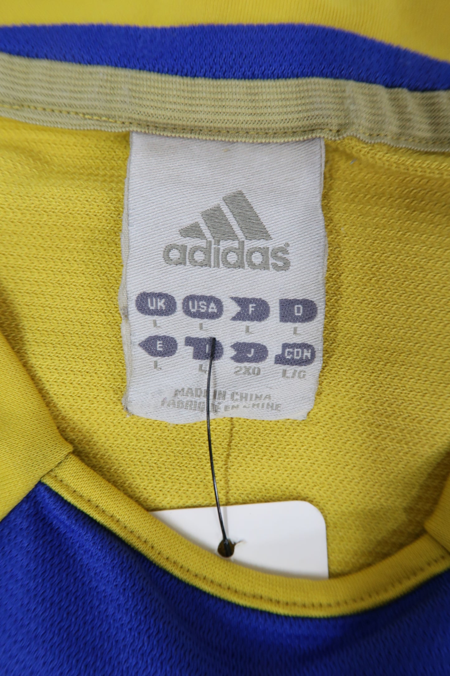 Maillot à manches longues bleu et jaune - Adidas - L
