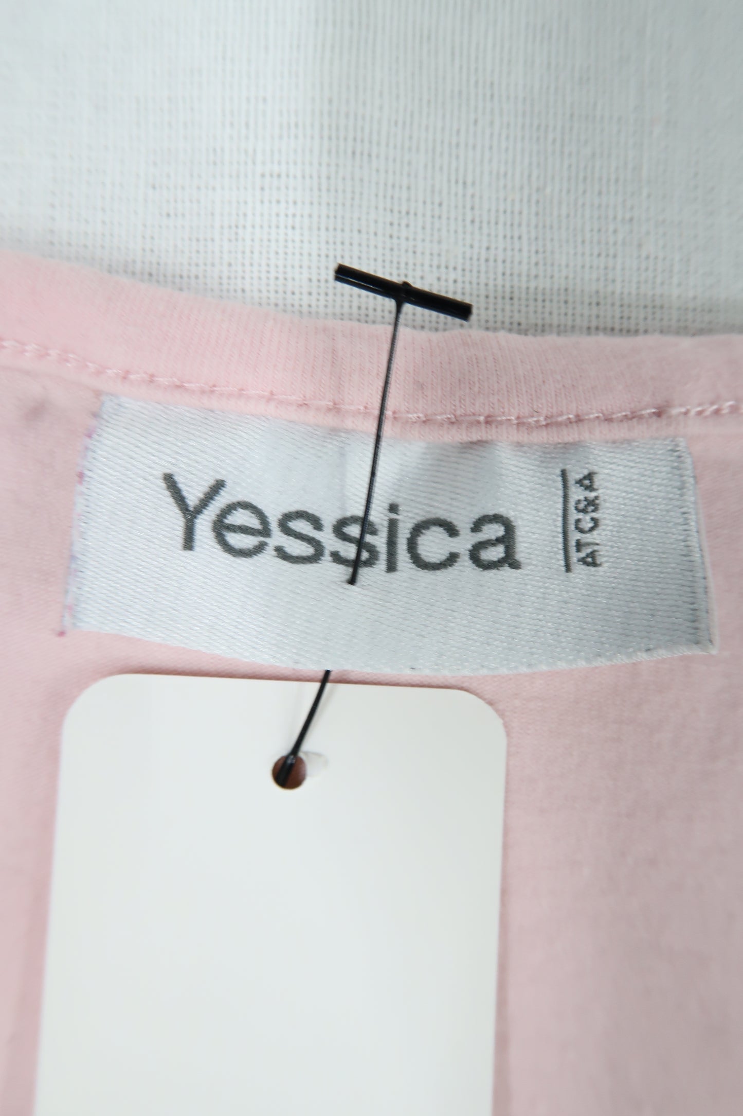 T-shirt rose pâle à col V - C&A - S