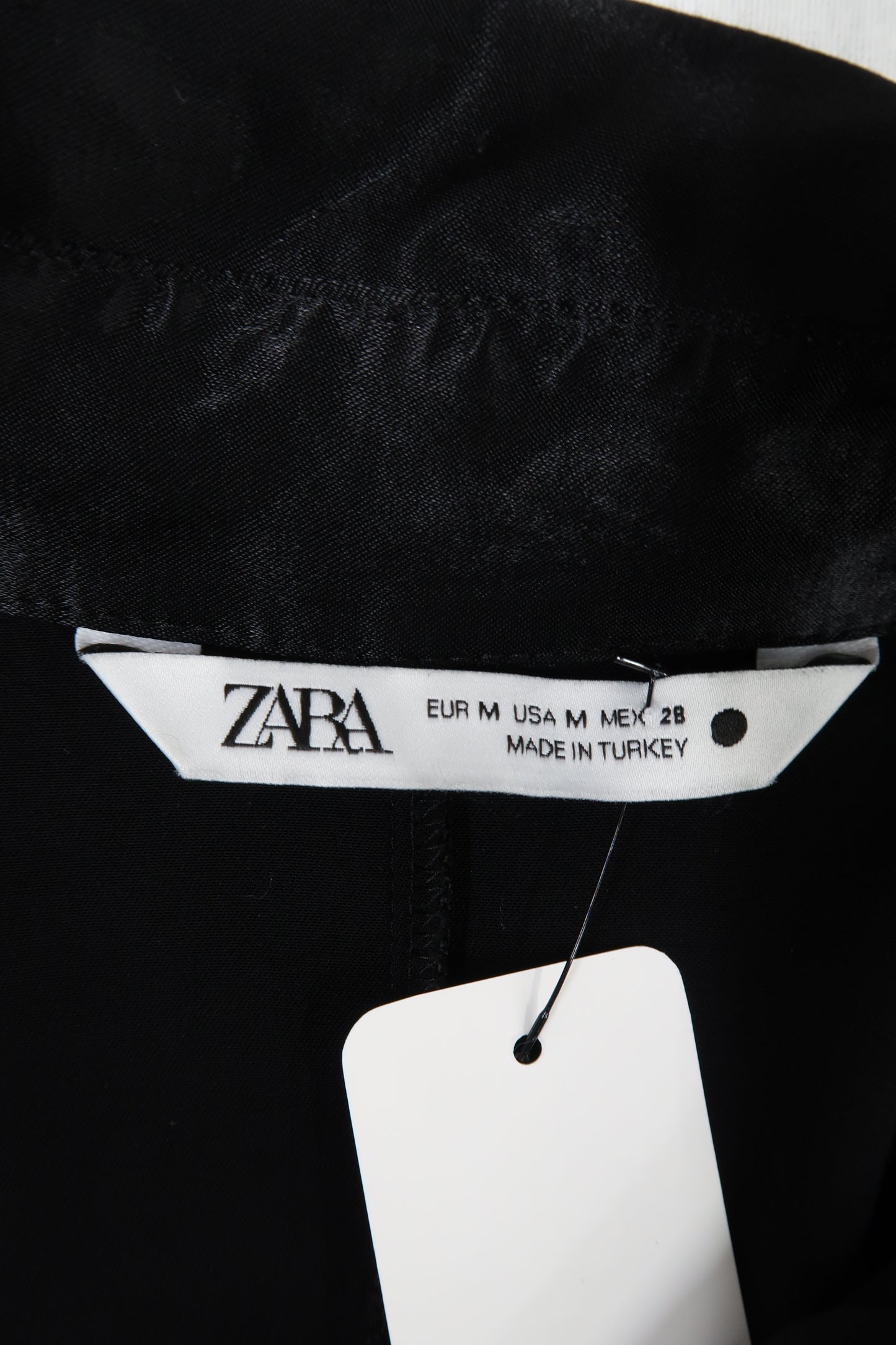 Chemise noire glossy - Zara - M