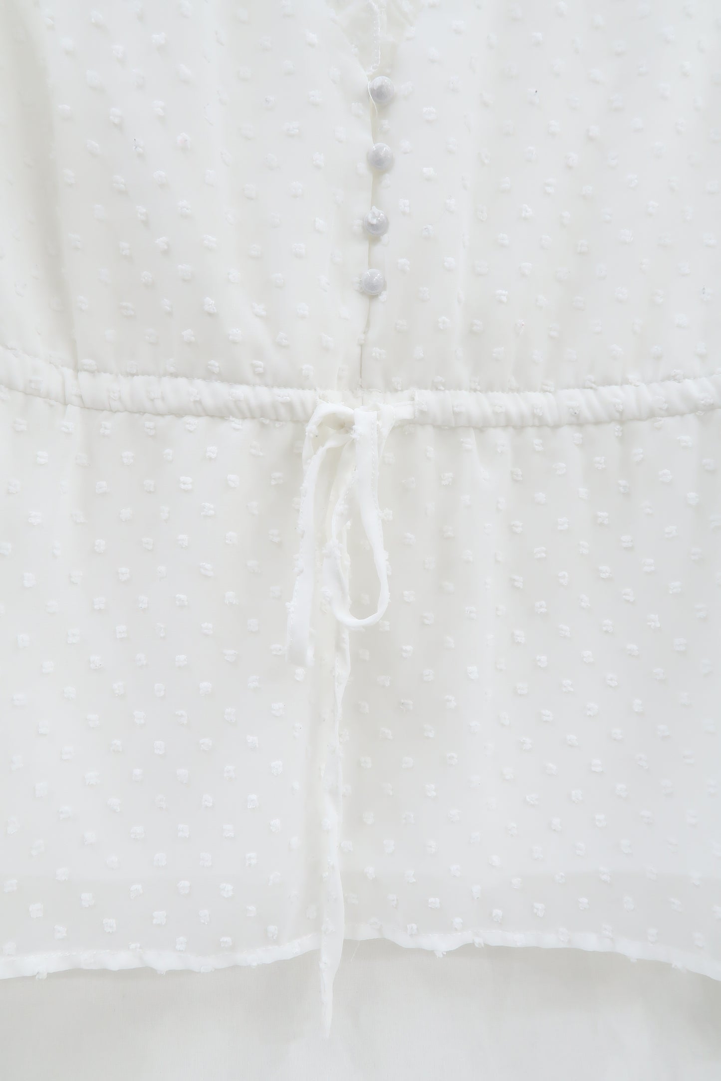 Chemisier blanc à pois texturée - Shein - S
