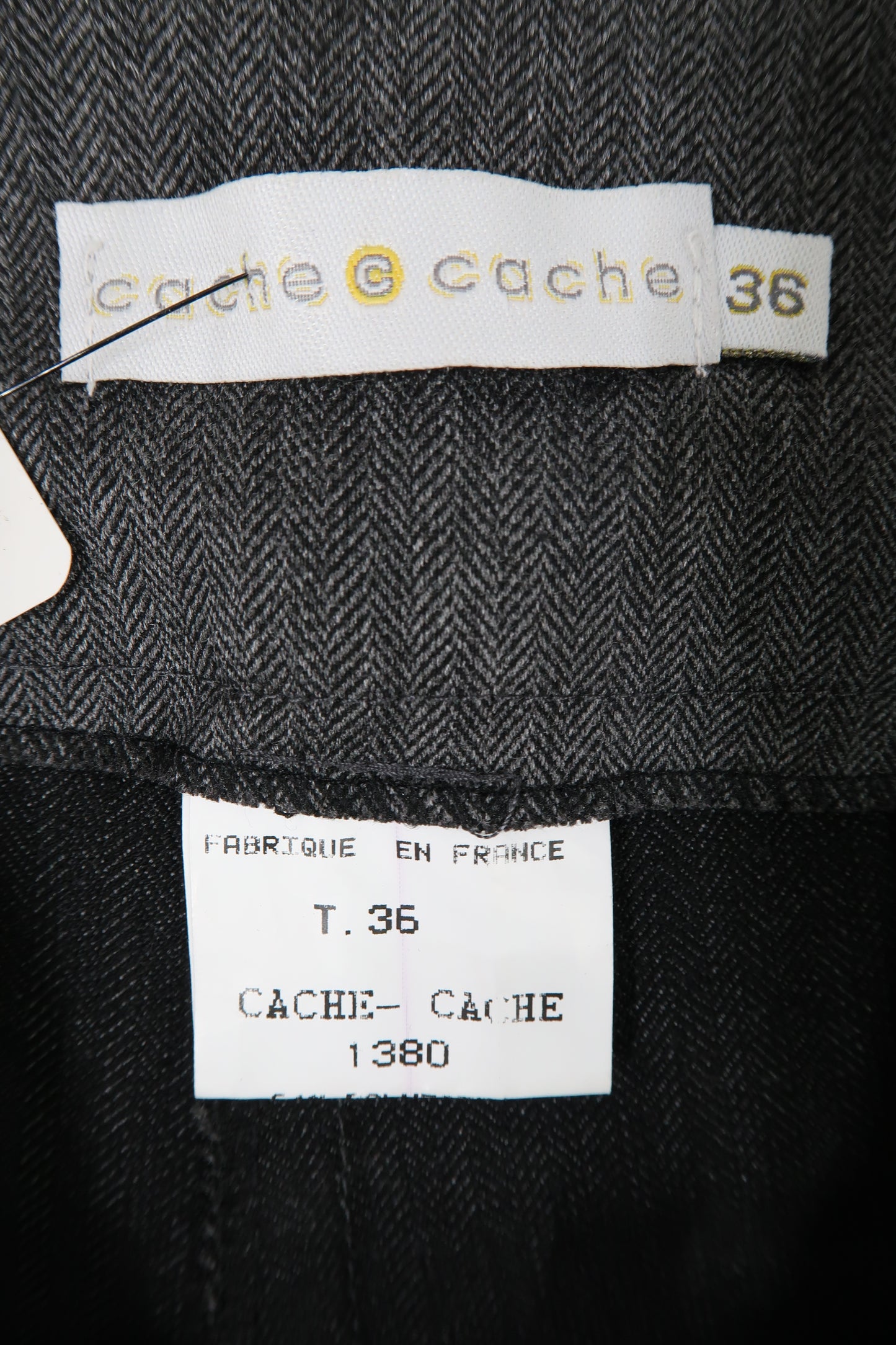 Pantalon gris foncé coupe droite - Cache Cache - S