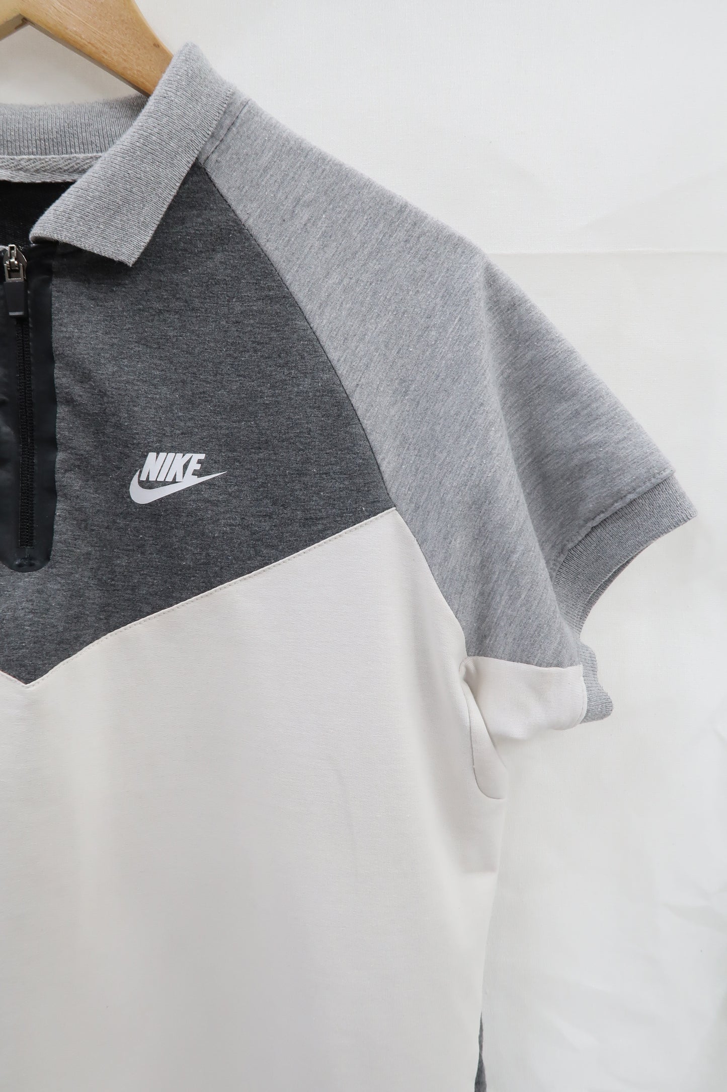 Polo à manches courtes gris & blanc - Nike - L