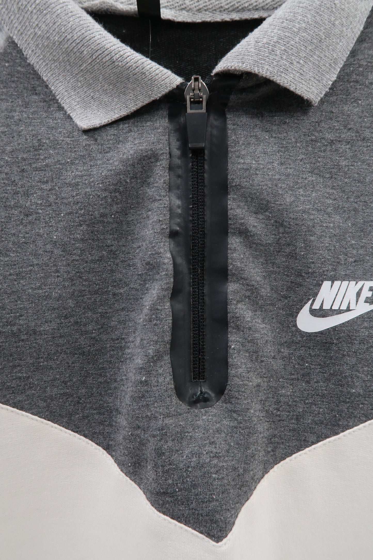 Polo à manches courtes gris & blanc - Nike - L