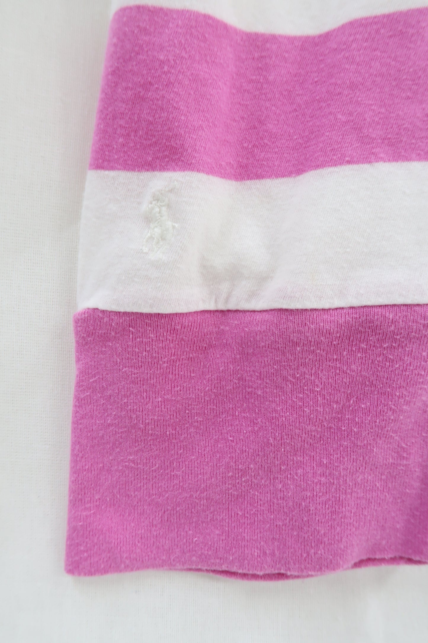 Débardeur à rayures blanc & rose - Ralph Lauren - XL