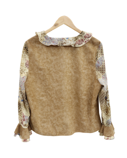 Chemisier camel en daim à motifs - C&A - M