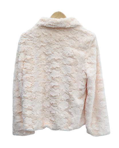 Manteau rose pâle en fourure - K-design - XXL