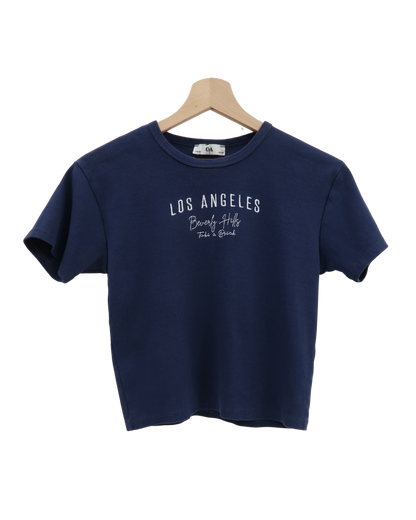 T-shirt crop top bleu marine - C&A - XS