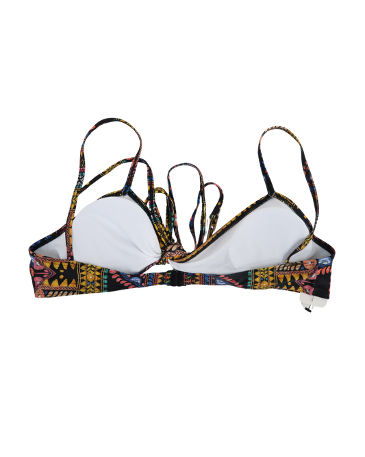 Haut de bikini à motif multicolore - S