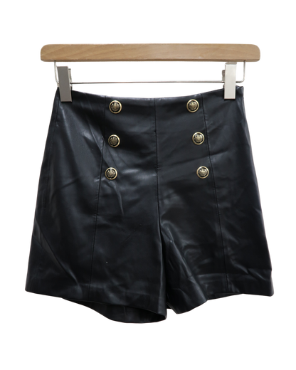 Short en simili cuir - Zara - M