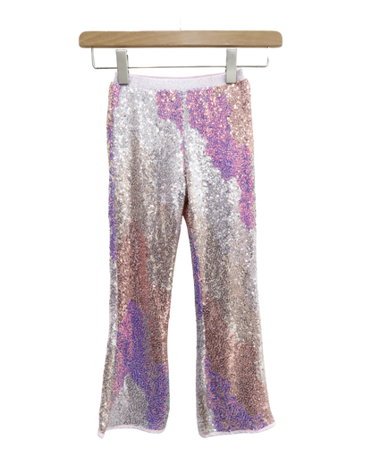 Pantalon rose clair à sequins - H&M - 6/7 ans - Fille
