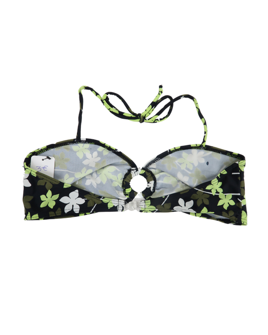Haut de bikini noir et vert - L