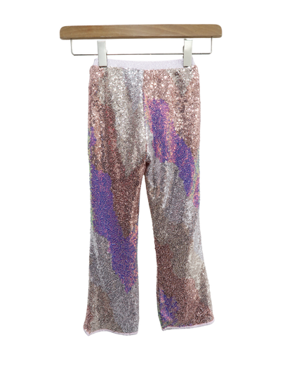 Pantalon rose clair à sequins - H&M - 6/7 ans - Fille