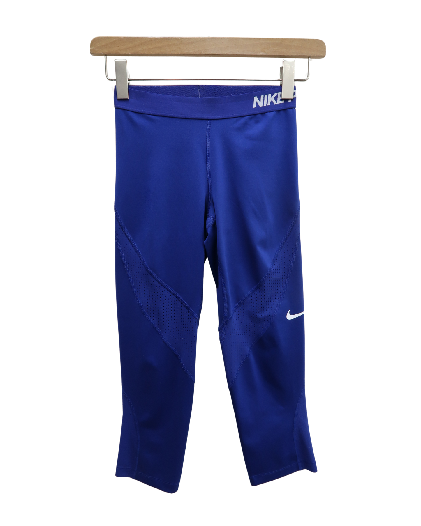 Legging de sport court bleu & blanc - Nike - S