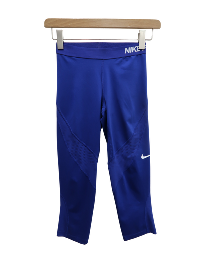Legging de sport court bleu & blanc - Nike - S