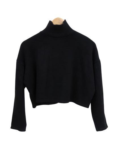 Haut au col montant noir - Zara - S